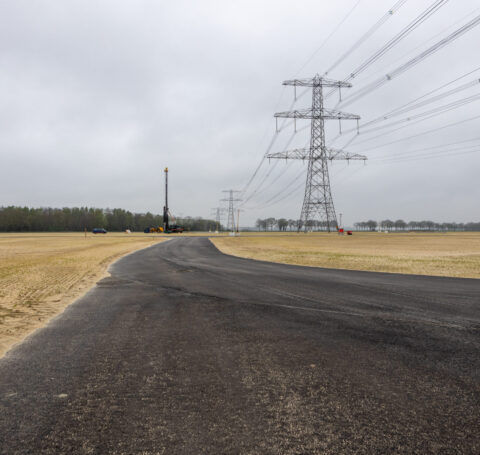 EMC-onderzoek tijdelijke 380 kV hoogspanningslijn TenneT